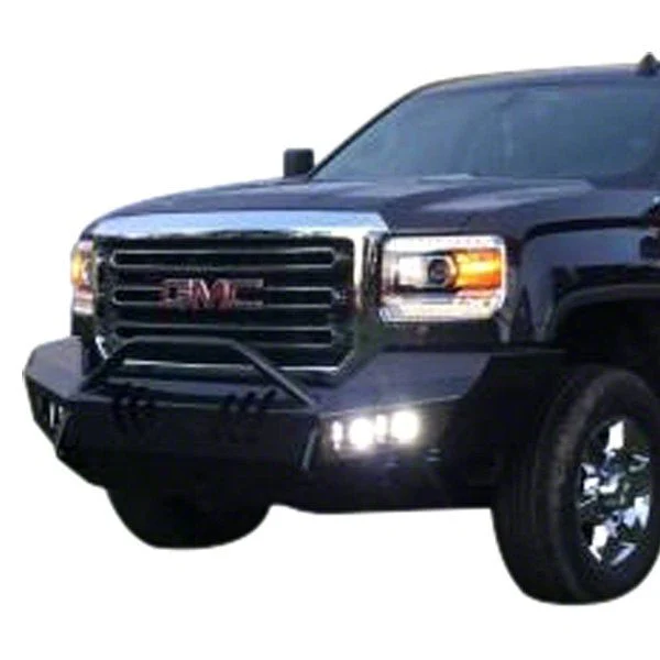 Throttle Down Kustoms Push Bar Front Bumper; Bare Metal (15-19 Sierra 2500 HD)