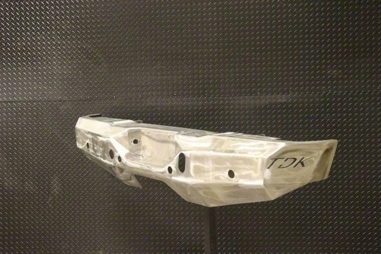 Throttle Down Kustoms Rear Bumper; Bare Metal (15-19 Sierra 2500 HD)