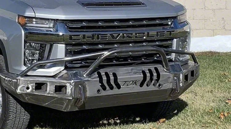 Throttle Down Kustoms Pre-Runner Front Bumper; Bare Metal (20-23 Silverado 2500 HD)
