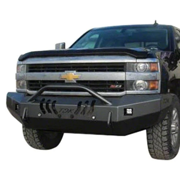 Throttle Down Kustoms Push Bar Front Bumper; Bare Metal (15-19 Silverado 2500 HD)