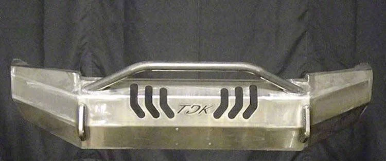 Throttle Down Kustoms Push Bar Front Bumper; Bare Metal (20-23 Silverado 2500 HD)