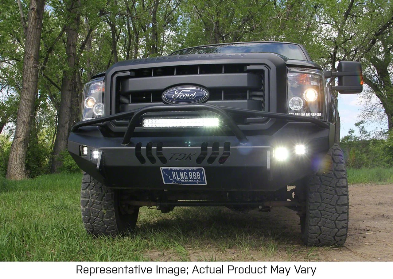 Throttle Down Kustoms Pre-Runner Front Bumper; Bare Metal (17-19 F-250 Super Duty)
