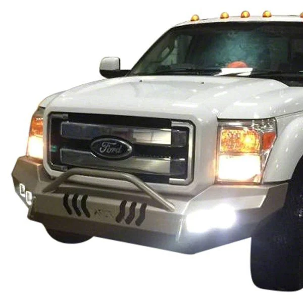 Throttle Down Kustoms Push Bar Front Bumper; Bare Metal (11-16 F-250 Super Duty)
