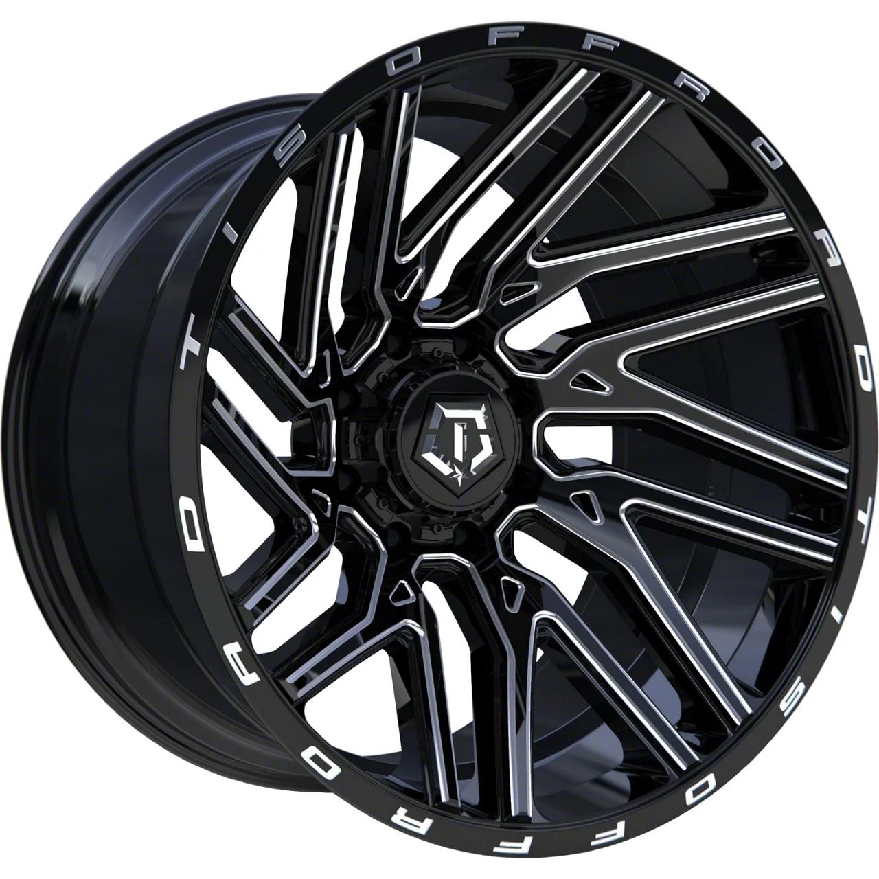 TIS 554BM Gloss Black Milled 6-Lug Wheel; 20x12; -44mm Offset (04-08 F-150)