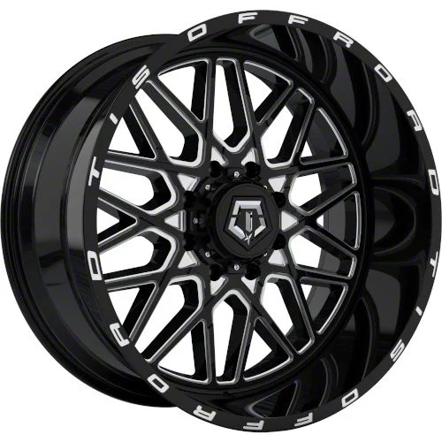 TIS 548BM Gloss Black Milled 6-Lug Wheel; 20x12; -44mm Offset (09-14 F-150)