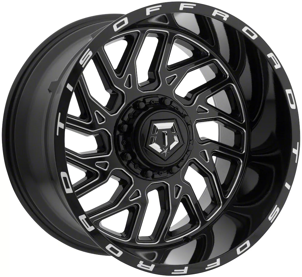 TIS 544BM Gloss Black Milled 6-Lug Wheel; 20x9; 0mm Offset (21-26 F-150)