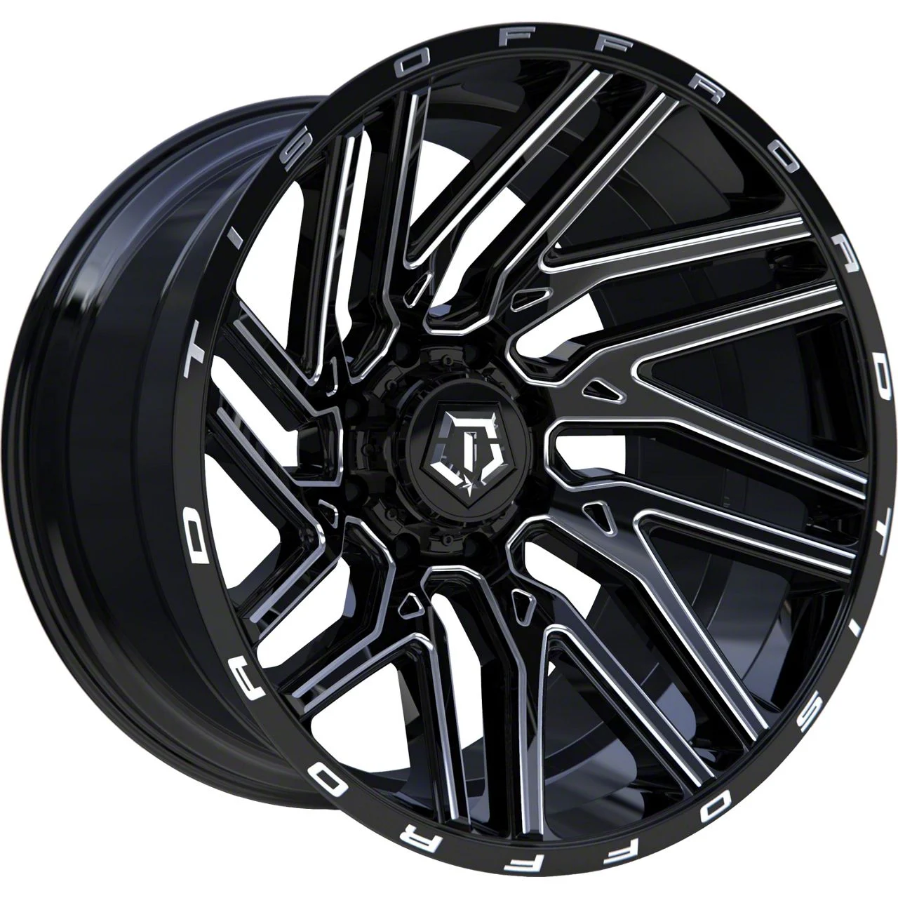 TIS 554BM Gloss Black Milled 6-Lug Wheel; 20x12; -44mm Offset (21-26 F-150)