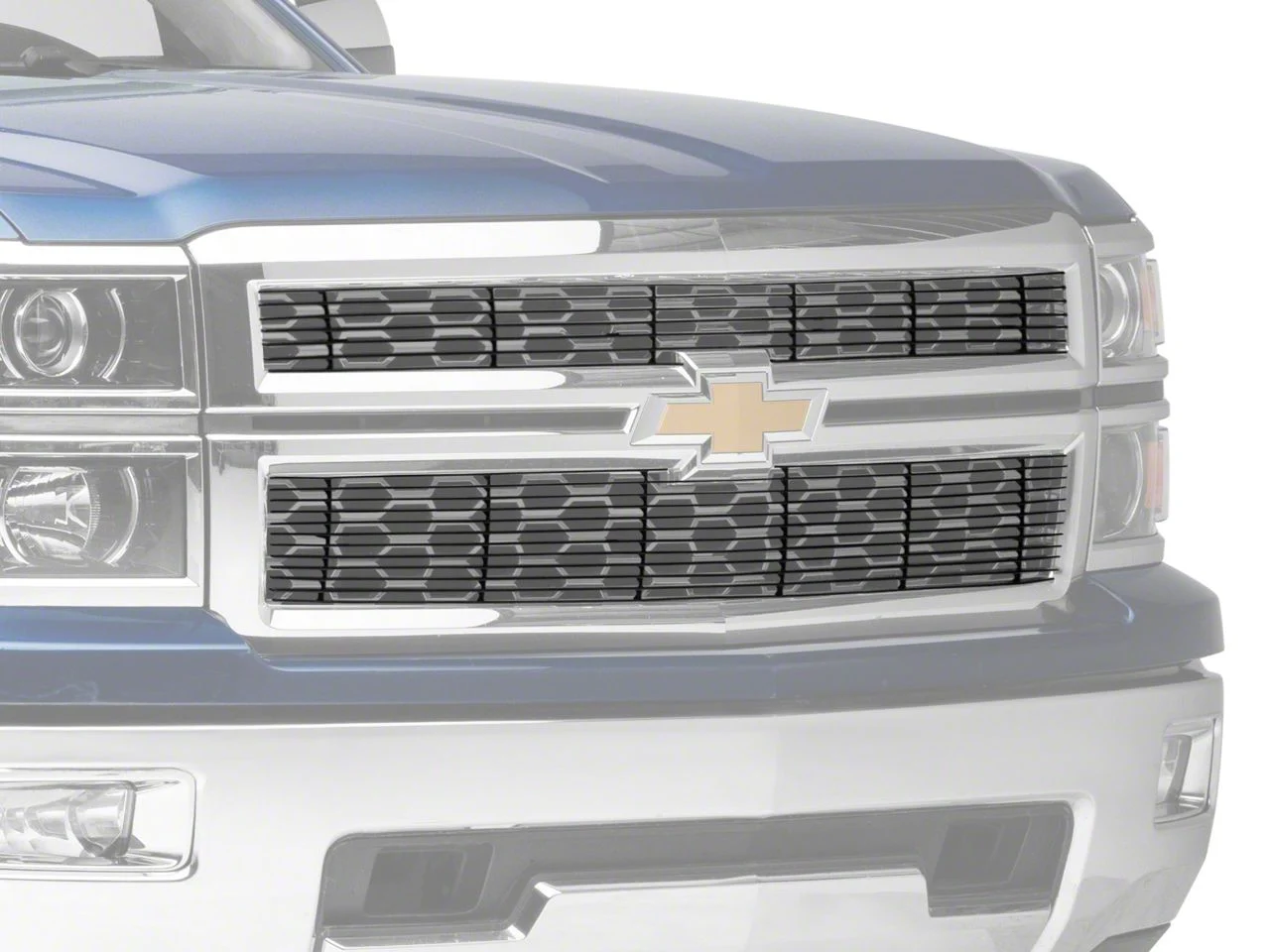 T-REX Grilles Billet Series Upper Replacement Grille; Black (14-15 Silverado 1500)