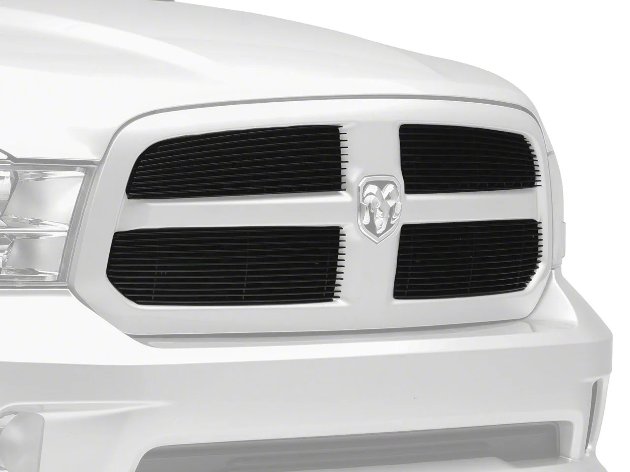 T-REX Grilles Billet Series Upper Overlay Grilles; Black (13-18 RAM 1500, Excluding Rebel & Sport)