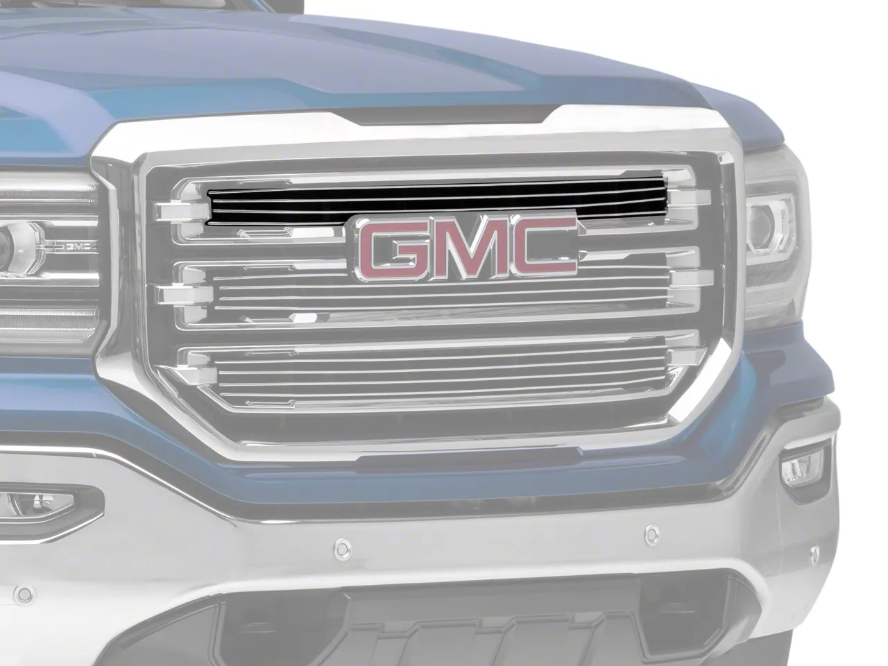 T-REX Grilles Billet Series Upper Overlay Grilles; Polished (16-18 Sierra 1500 SLT)