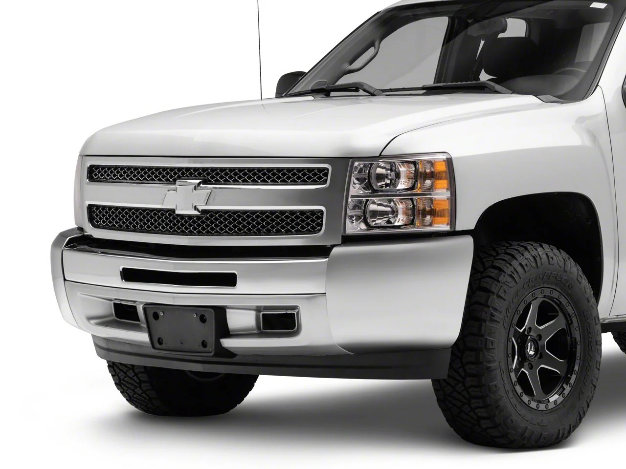 T-REX Grilles Front Billet Bowtie Emblem with Border; Polished (07-13 Silverado 1500)