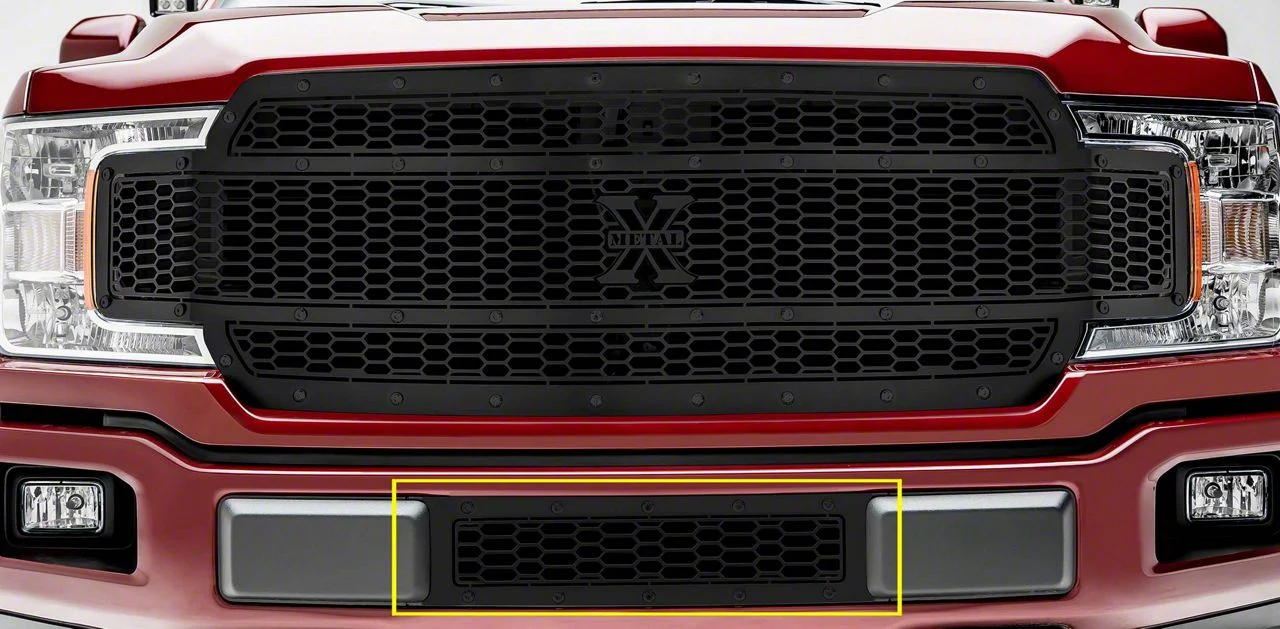 T-REX Grilles Stealth Laser X-Metal Series Lower Bumper Grille Insert; Black (18-20 2.7L/3.5L EcoBoost F-150, Excluding Raptor)
