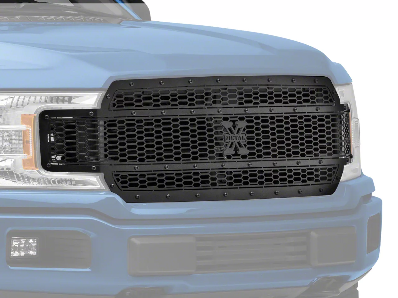 T-REX Grilles Stealth Laser X-Metal Series Upper Replacement Grille; Black (18-20 F-150, Excluding Raptor)