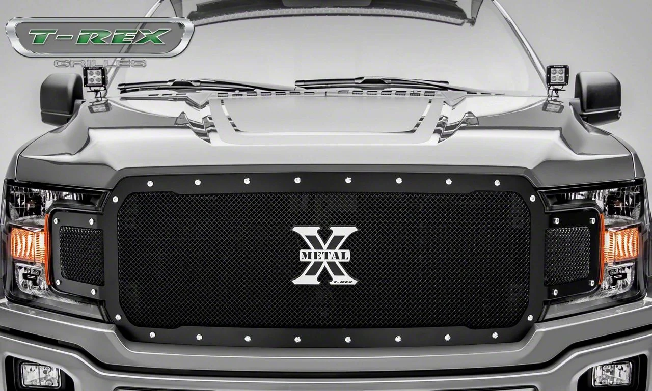T-REX Grilles X-Metal Series Upper Replacement Grille; Black (18-20 F-150, Excluding Raptor)