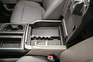 Tuffy Security Products Security Console Safe with Keyed Lock (17-22 F-350 Super Duty w/ Flow-Through Center Console)