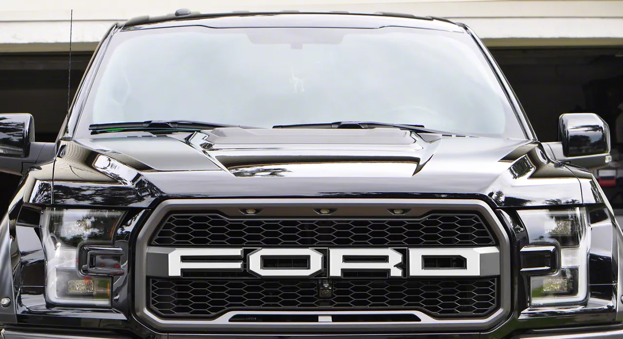 Front Grille Letter Overlays; Matte White (17-20 F-150 Raptor)