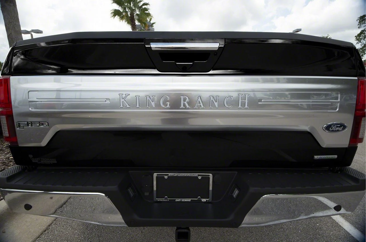 Tailgate Insert Letters; Brushed Silver (18-20 F-150 King Ranch)