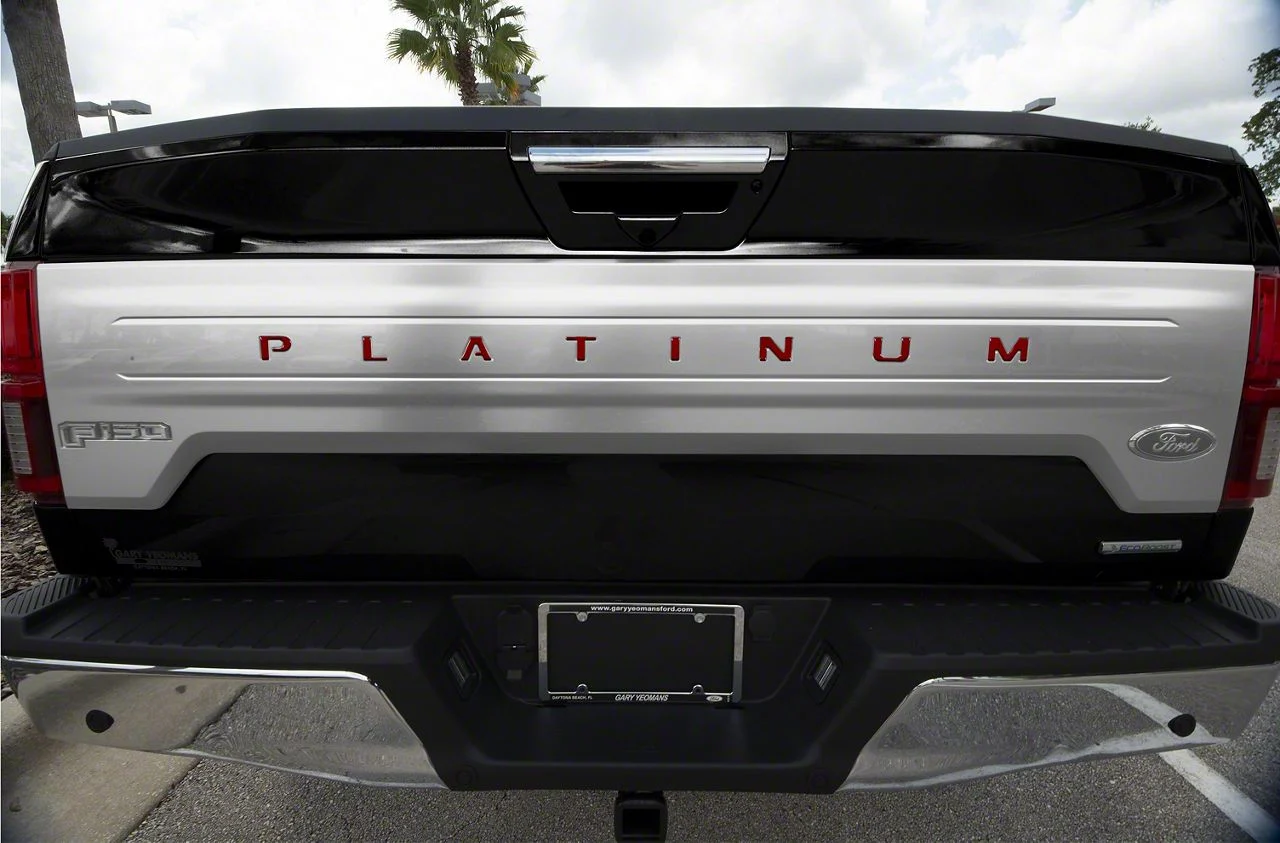 Tailgate Insert Letters; Gloss Red (15-17 F-150 Platinum)