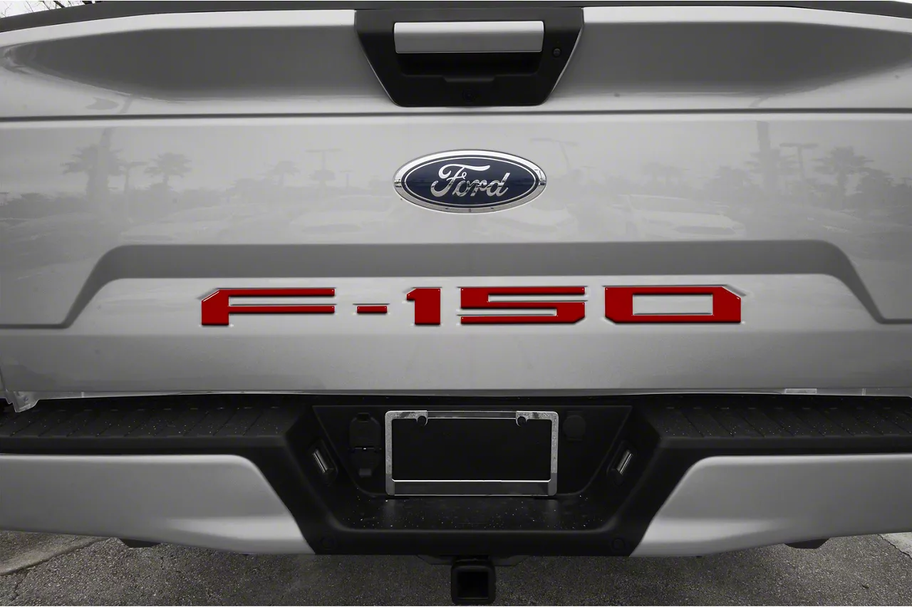 Tailgate Insert Letters; Gloss Red (18-20 F-150 w/o Tailgate Applique)