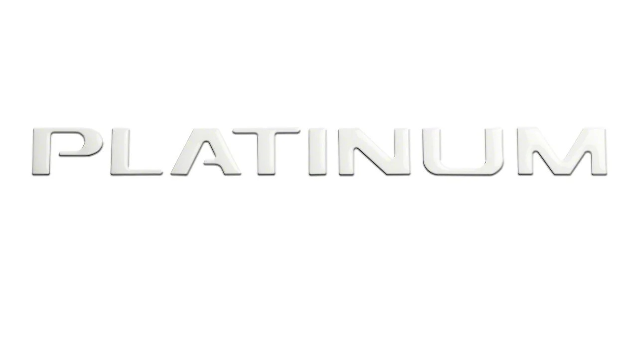 Tailgate Insert Letters; Gloss White (15-17 F-150 Platinum)