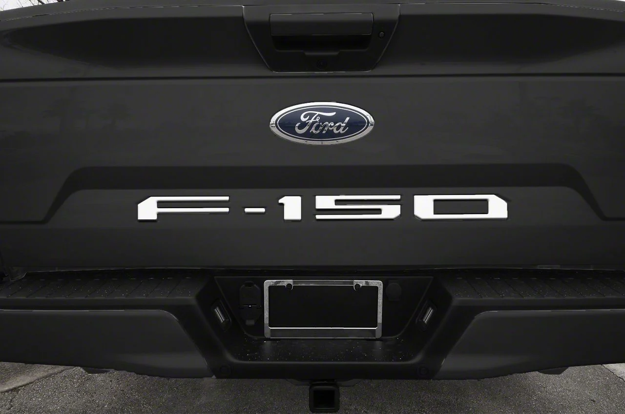 Tailgate Insert Letters; Gloss White (18-20 F-150 w/o Tailgate Applique)