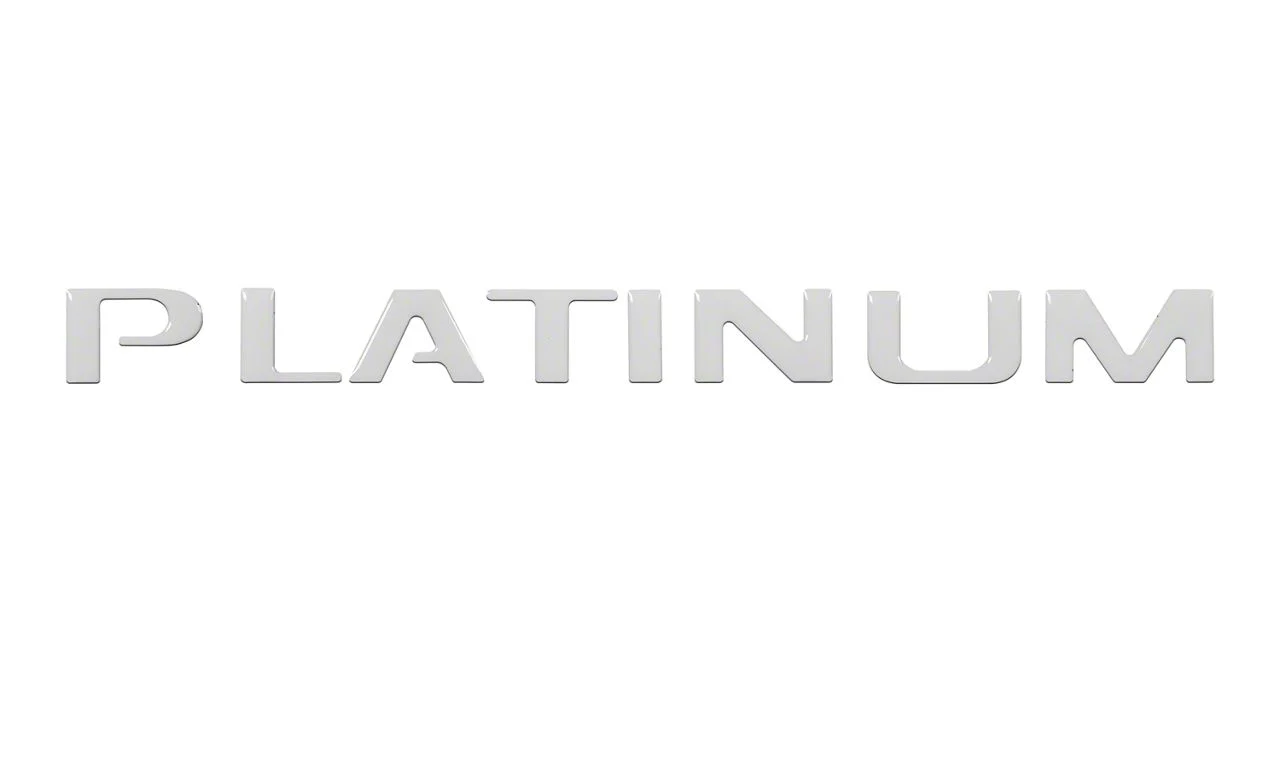 Tailgate Insert Letters; Gloss White (18-20 F-150 Platinum)