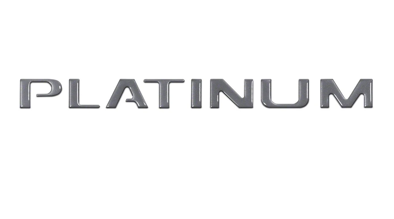 Tailgate Insert Letters; Gun Metal (15-17 F-150 Platinum)