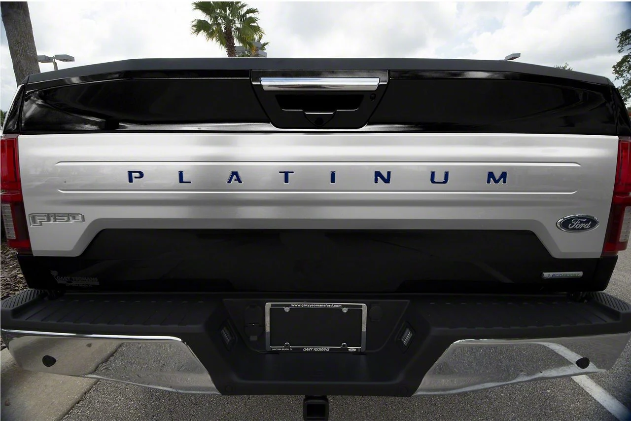 Tailgate Insert Letters; Lightning Blue (18-20 F-150 Platinum)