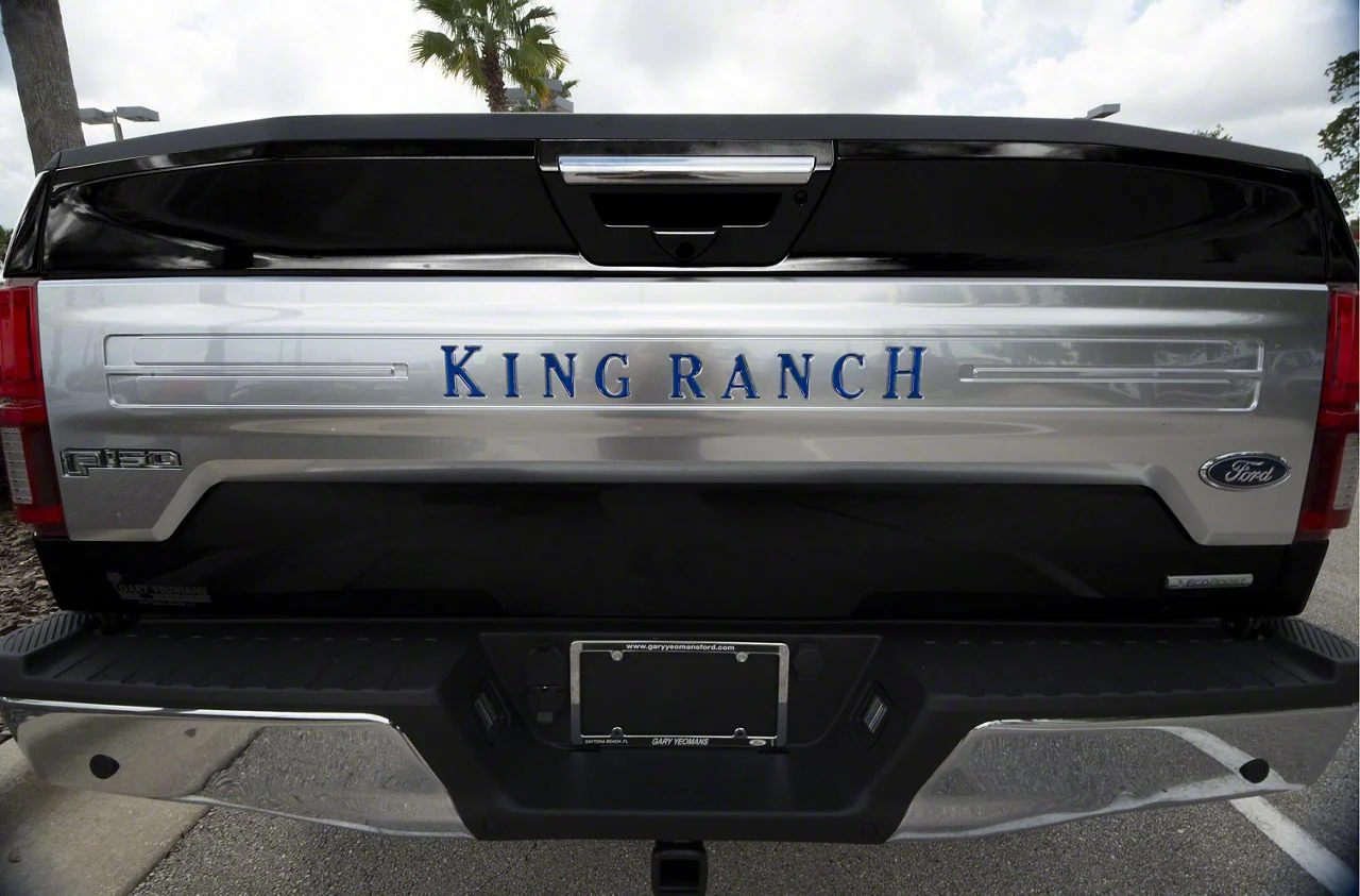 Tailgate Insert Letters; Lightning Blue (18-20 F-150 King Ranch)