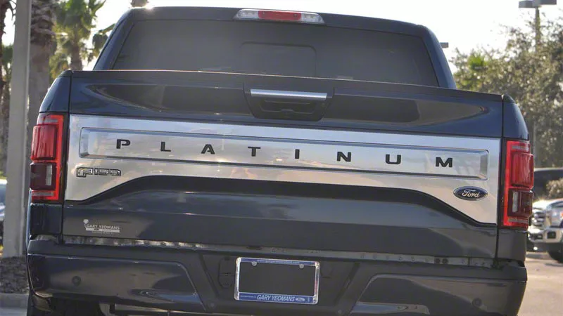 Tailgate Insert Letters; Matte Black (15-17 F-150 Platinum)