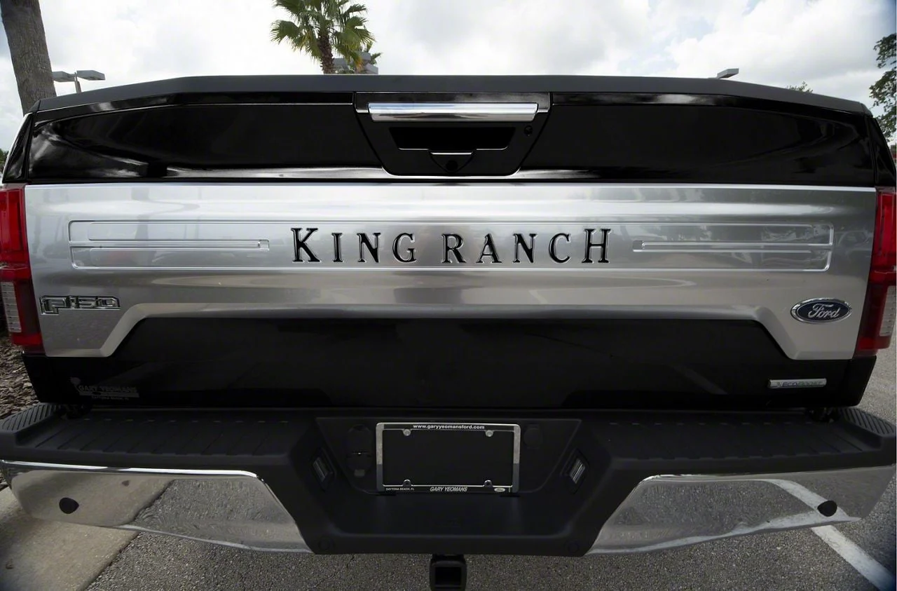 Tailgate Insert Letters; Matte Black (18-20 F-150 King Ranch)