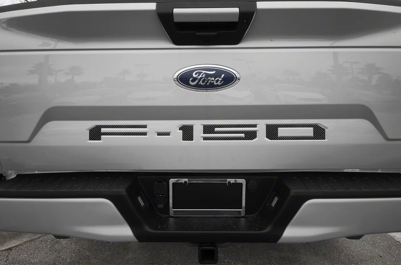 Tailgate Insert Letters; Raw Carbon Fiber (18-20 F-150 w/o Tailgate Applique)