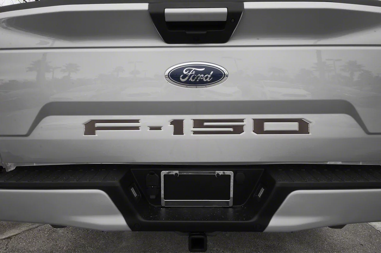Tailgate Insert Letters; Stone Gray (18-20 F-150 w/o Tailgate Applique)