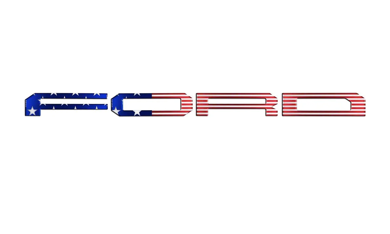 Tailgate Letter Overlays; American Flag Edition (17-18 F-150 Raptor w/ Tailgate Applique)