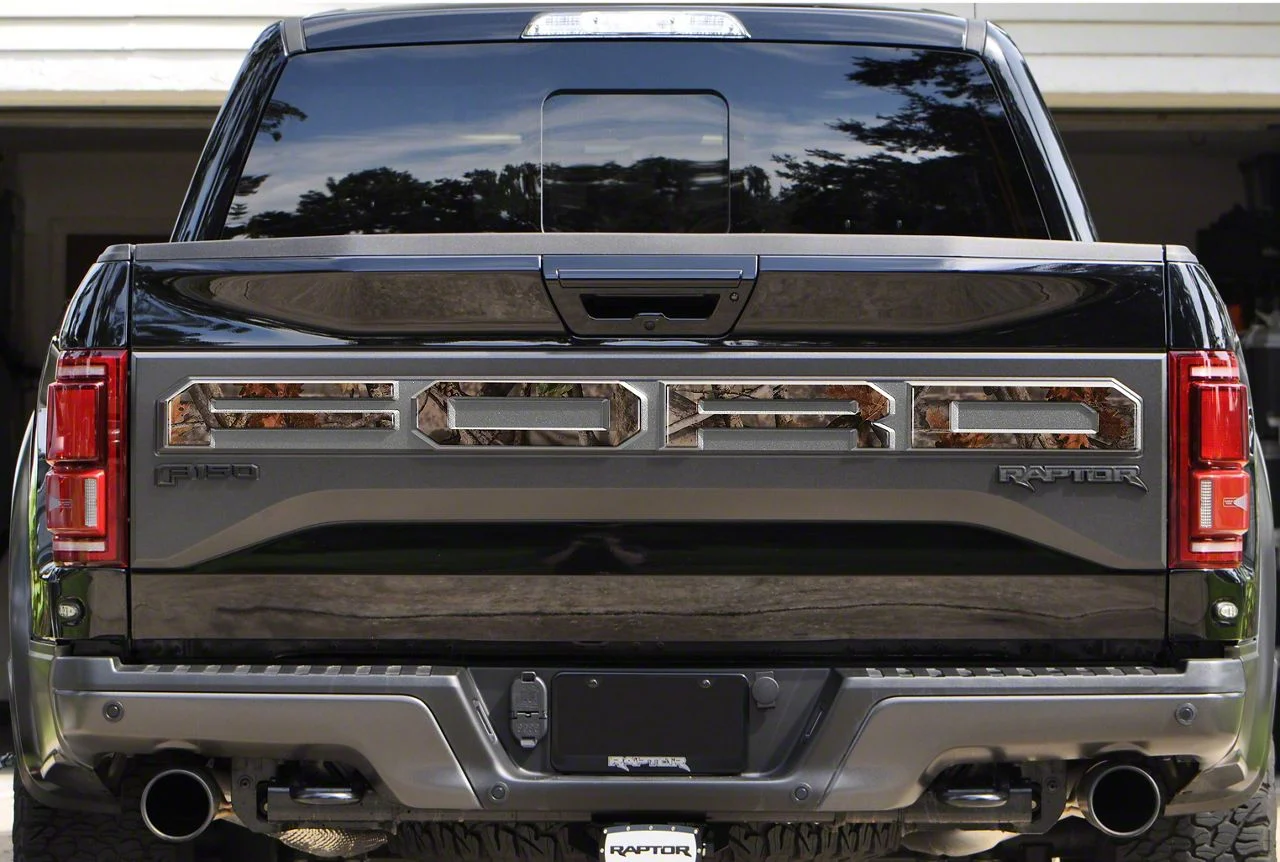 Tailgate Letter Overlays; Camouflage (17-18 F-150 Raptor w/ Tailgate Applique)