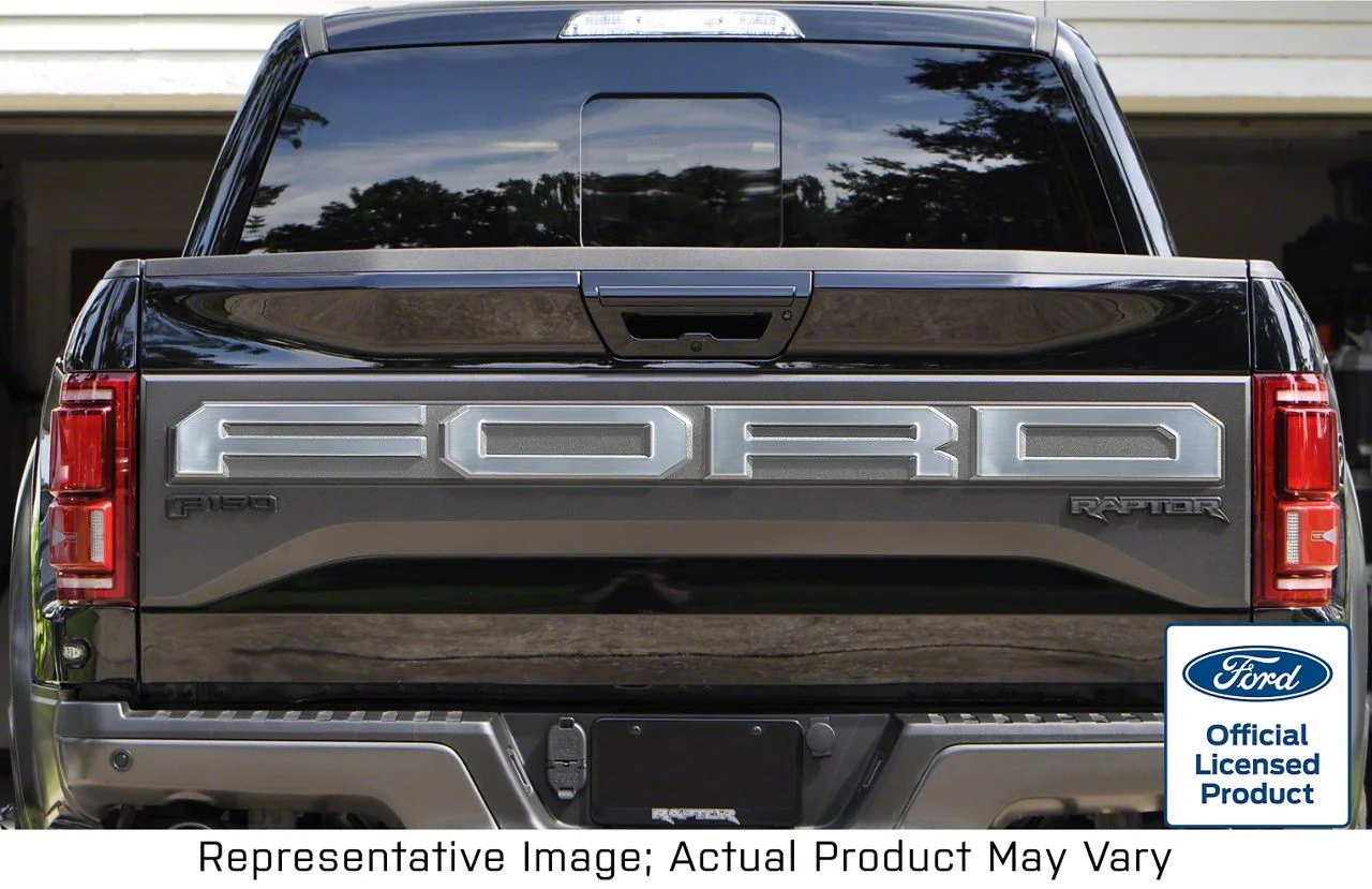 Tailgate Letter Overlays; Liquid Chrome (19-20 F-150 Raptor w/ Tailgate Applique)