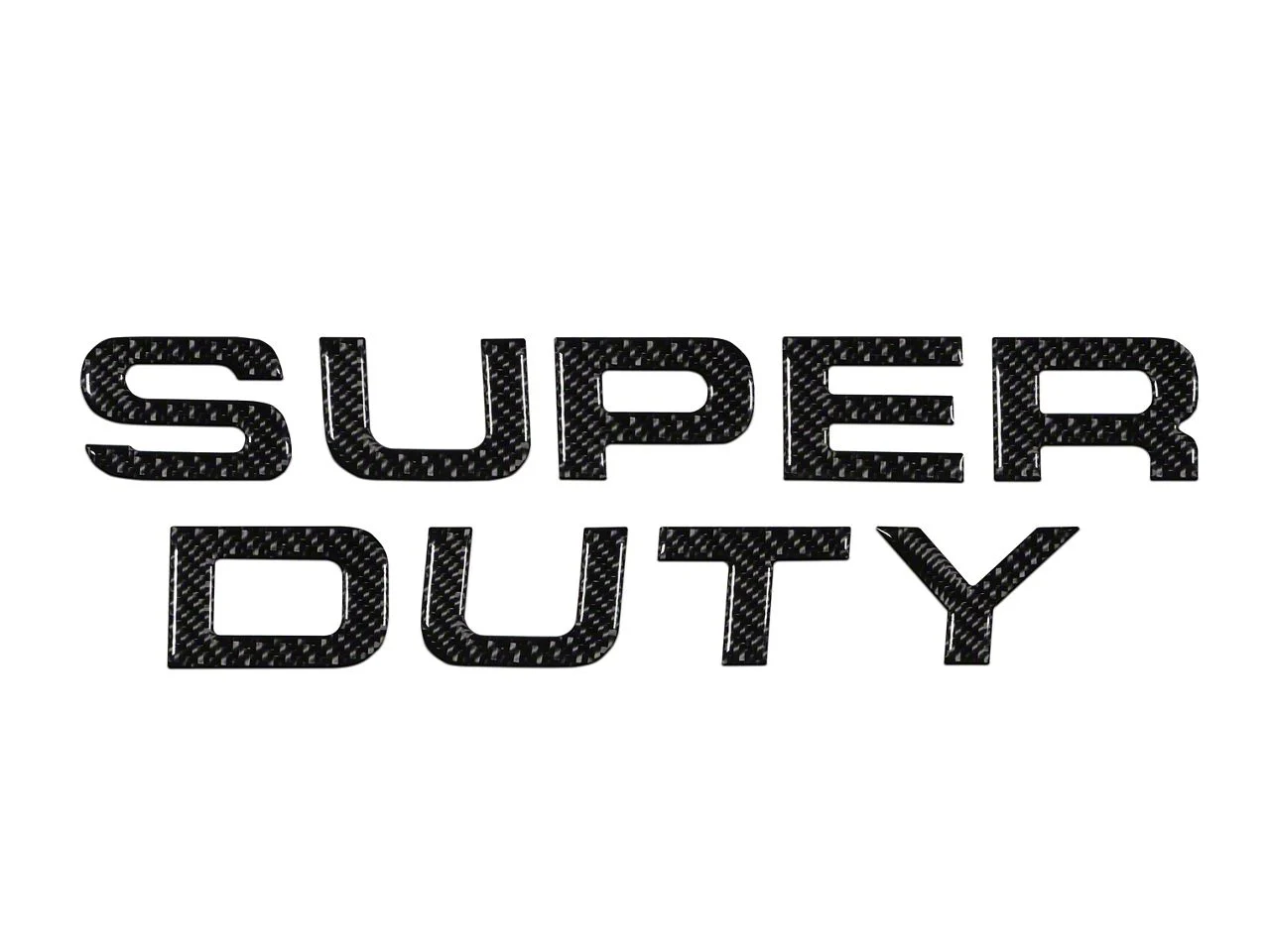 Hood Insert Letters; Domed Carbon Fiber (11-16 F-350 Super Duty)