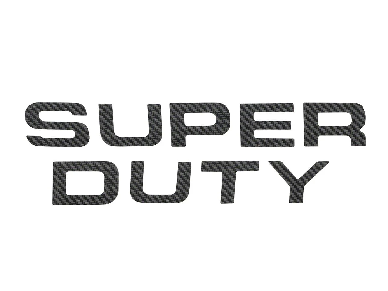 Hood Insert Letters; Raw Carbon Fiber (11-16 F-350 Super Duty)