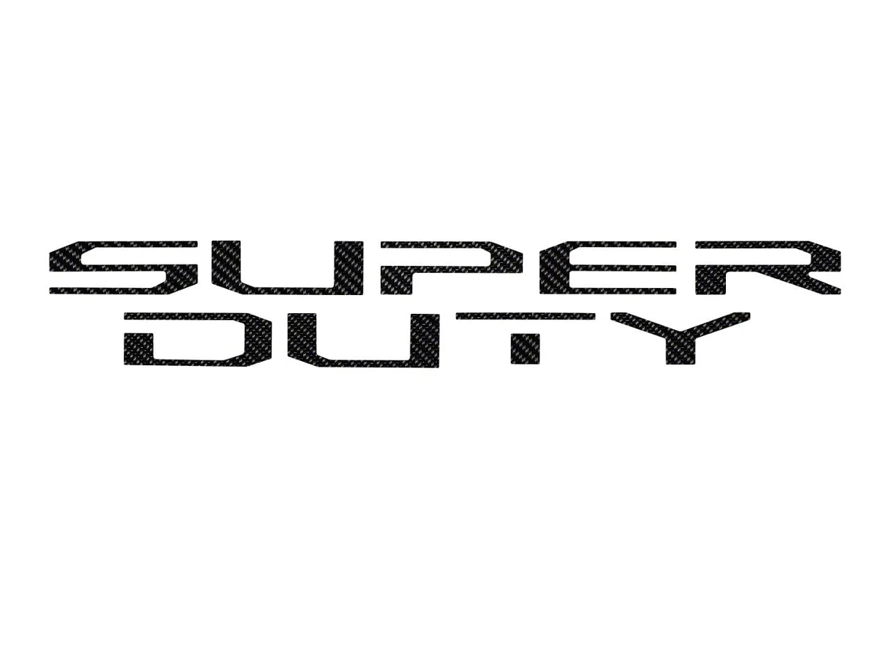 Hood Insert Letters; Raw Carbon Fiber (17-22 F-350 Super Duty)