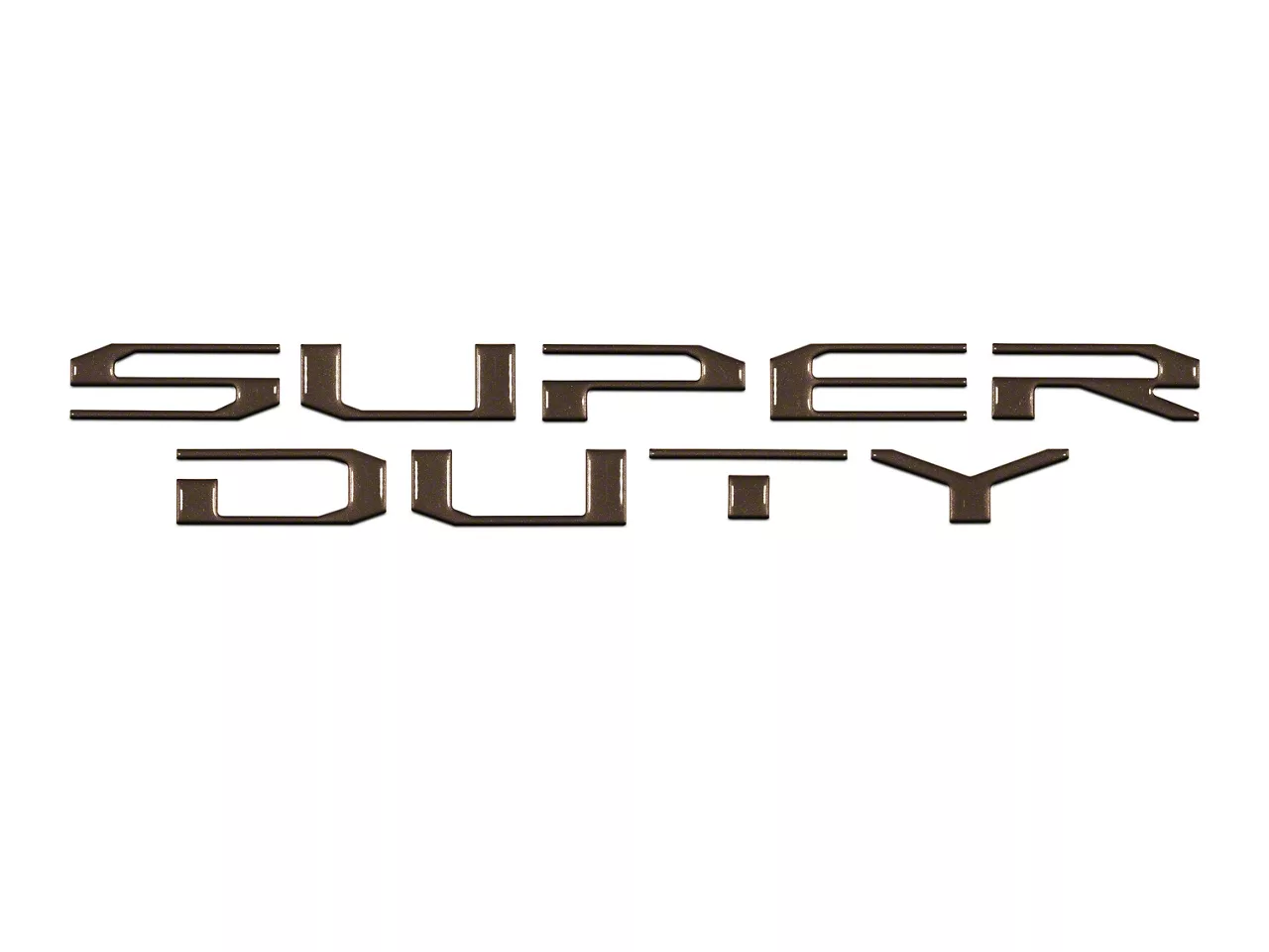 Hood Insert Letters; Stone Gray (17-22 F-350 Super Duty)