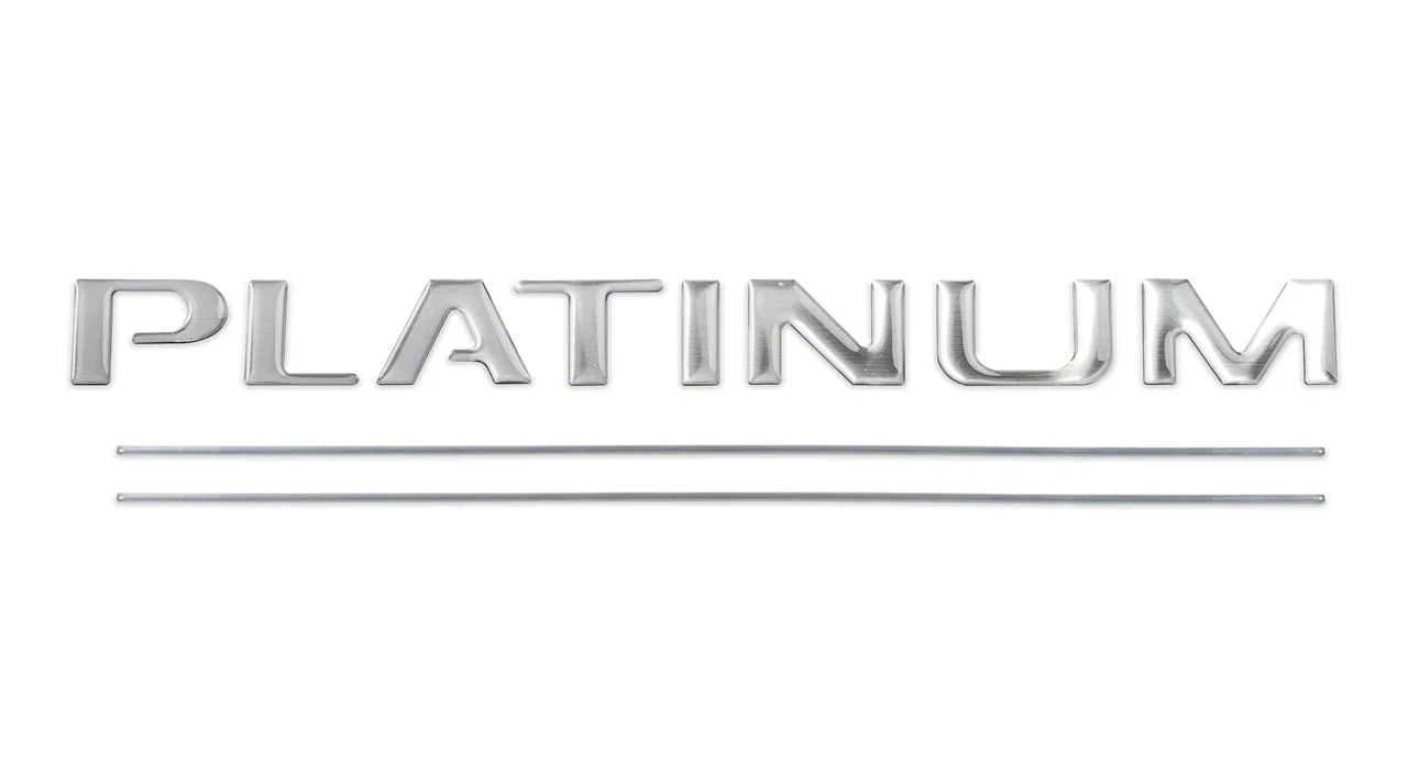 Tailgate Insert Letters; Brushed Silver (17-19 F-350 Super Duty Platinum)