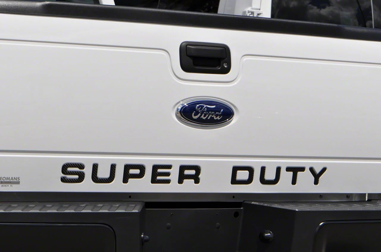 Tailgate Insert Letters; Domed Carbon Fiber (11-16 F-350 Super Duty)