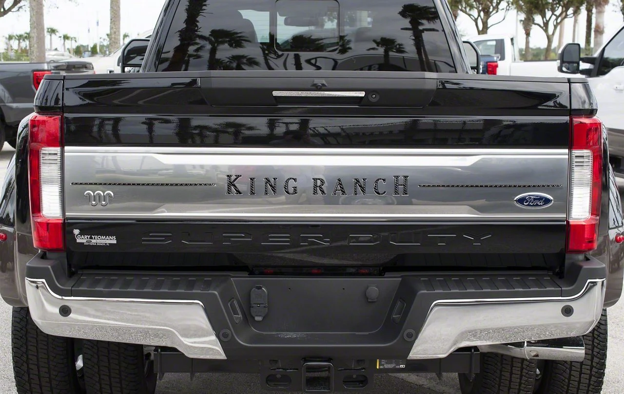 Tailgate Insert Letters; Domed Carbon Fiber (17-19 F-350 Super Duty King Ranch)