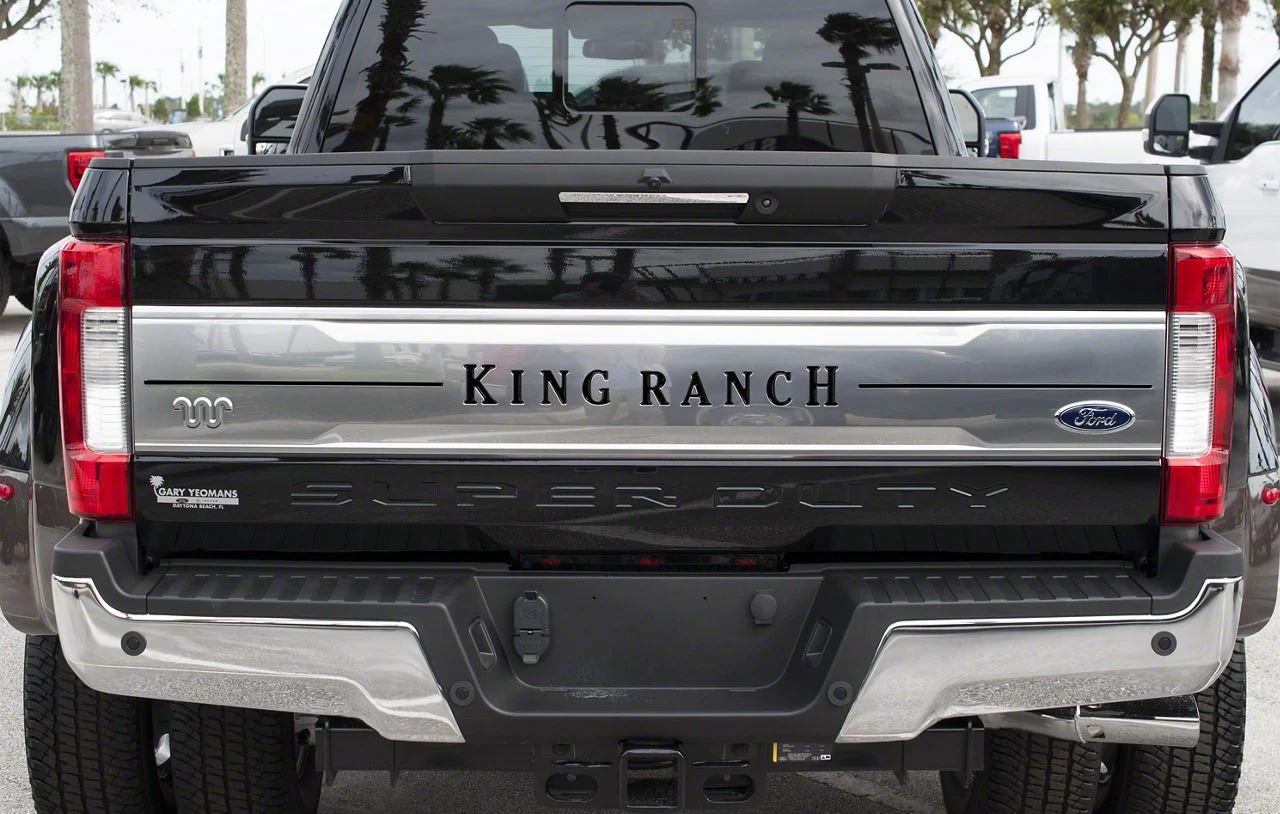 Tailgate Insert Letters; Gloss Black (17-19 F-350 Super Duty King Ranch)