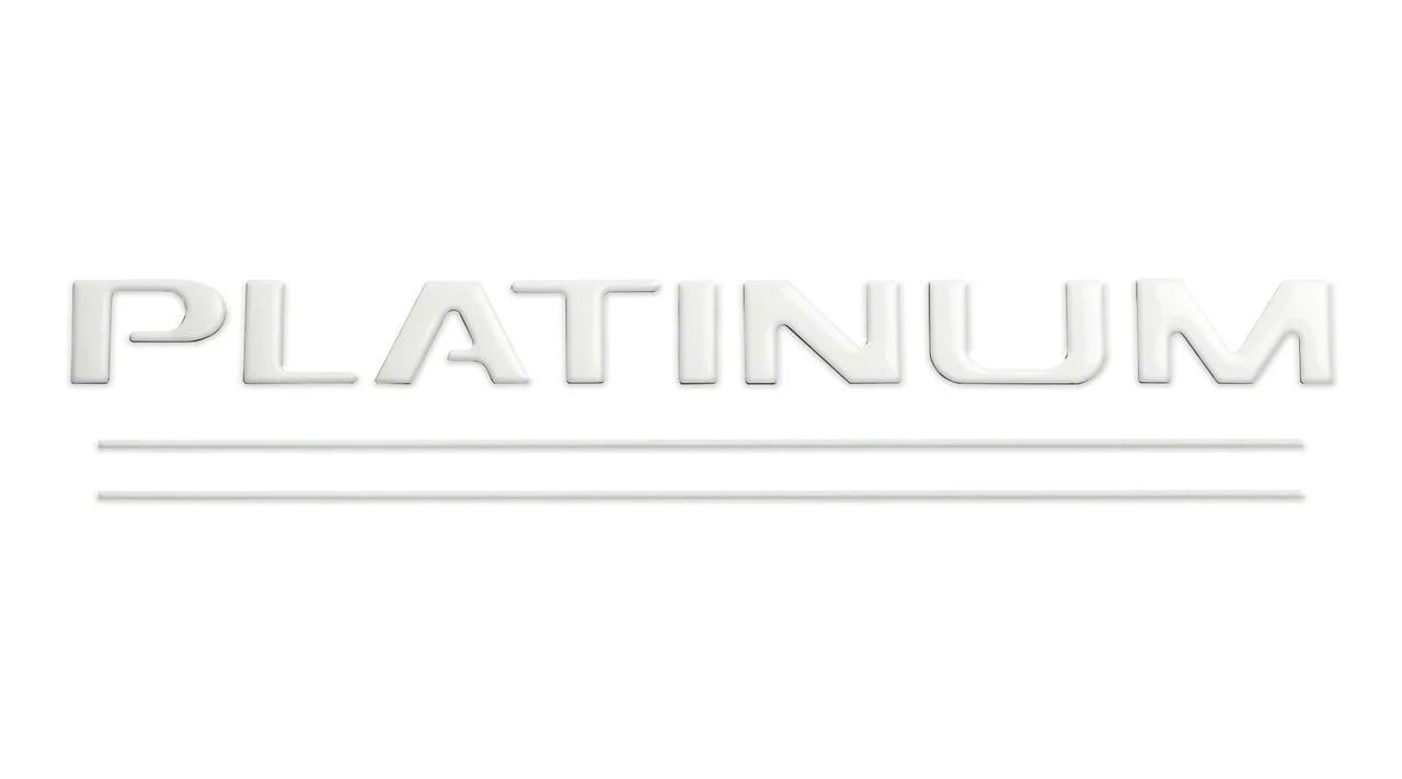 Tailgate Insert Letters; Gloss White (17-19 F-350 Super Duty Platinum)