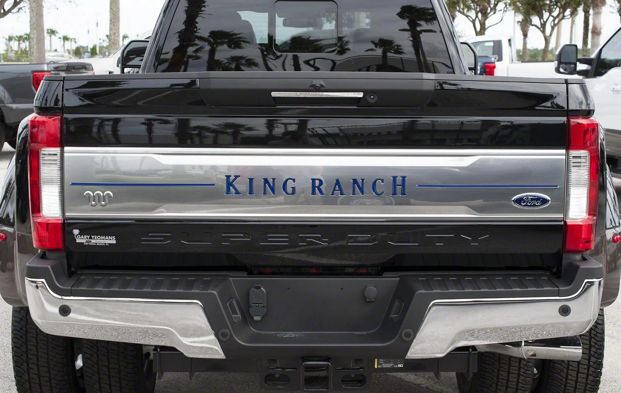 Tailgate Insert Letters; Lightning Blue (17-19 F-350 Super Duty King Ranch)