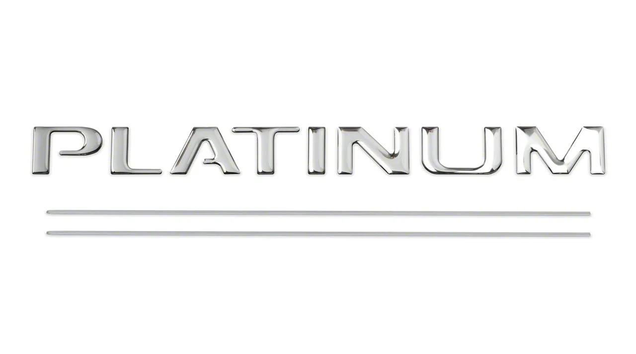 Tailgate Insert Letters; Liquid Chrome (17-19 F-350 Super Duty Platinum)