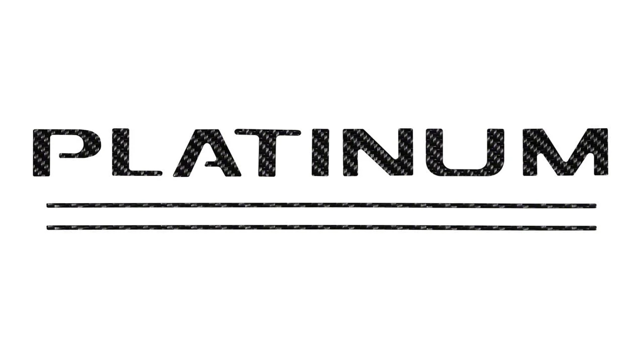 Tailgate Insert Letters; Raw Carbon Fiber (17-19 F-350 Super Duty Platinum)