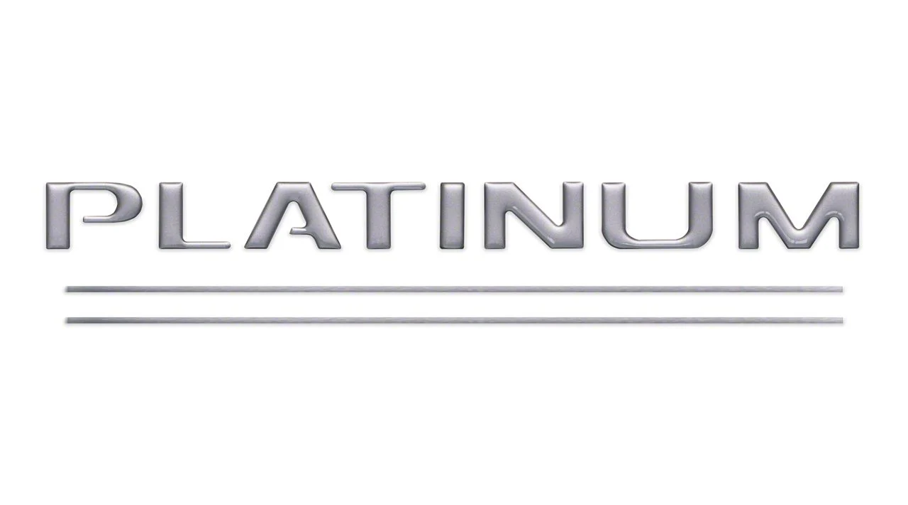 Tailgate Insert Letters; Turbo Silver (17-19 F-350 Super Duty Platinum)