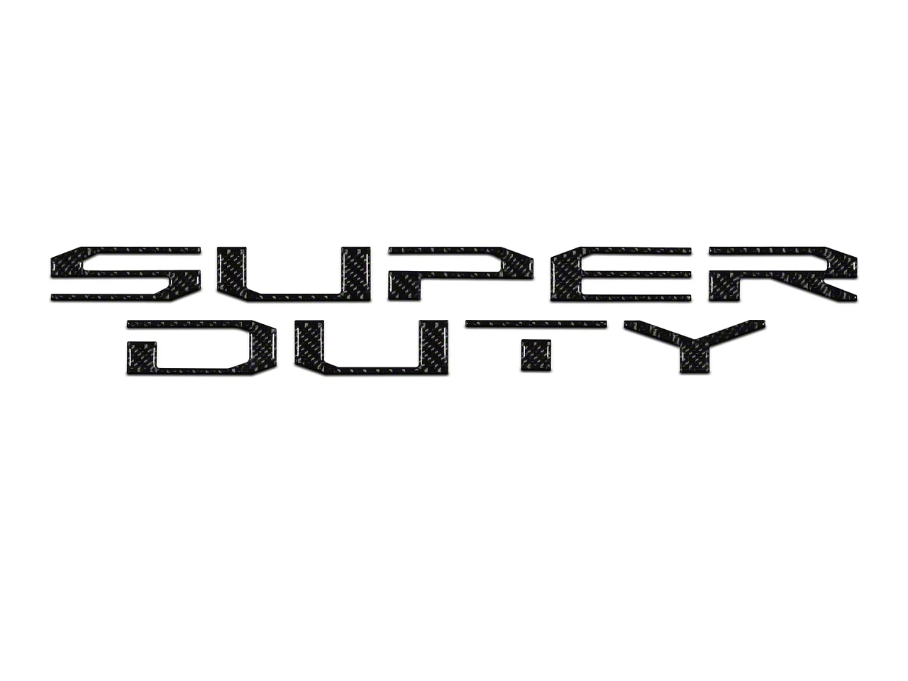 Hood Insert Letters; Domed Carbon Fiber (17-22 F-250 Super Duty)